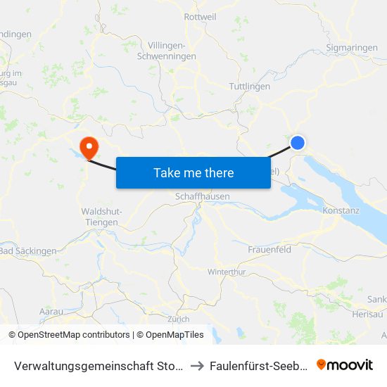 Verwaltungsgemeinschaft Stockach to Faulenfürst-Seebrugg map
