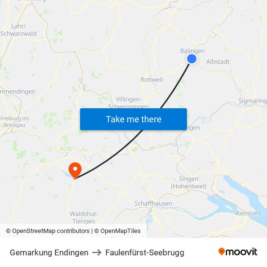 Gemarkung Endingen to Faulenfürst-Seebrugg map