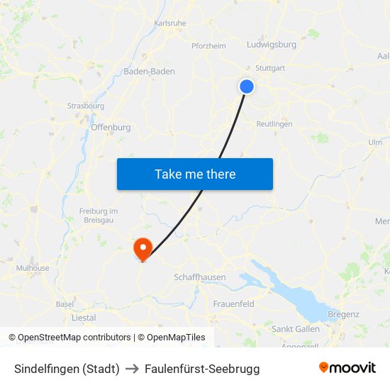 Sindelfingen (Stadt) to Faulenfürst-Seebrugg map