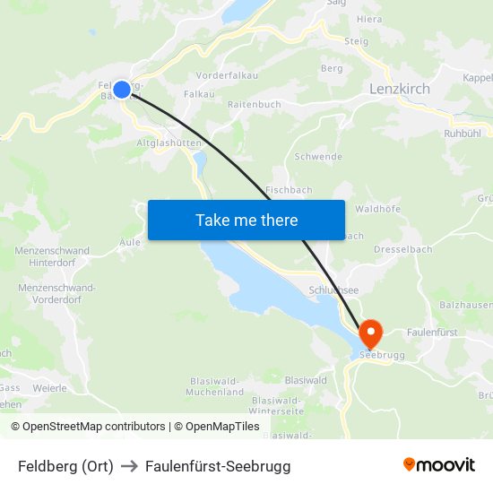 Feldberg (Ort) to Faulenfürst-Seebrugg map