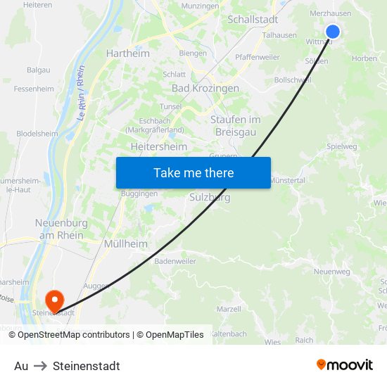 Au to Steinenstadt map