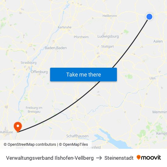 Verwaltungsverband Ilshofen-Vellberg to Steinenstadt map