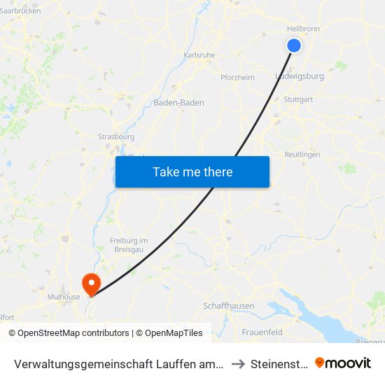 Verwaltungsgemeinschaft Lauffen am Neckar to Steinenstadt map