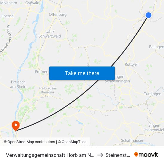 Verwaltungsgemeinschaft Horb am Neckar to Steinenstadt map