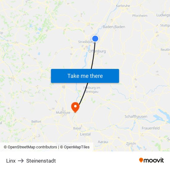 Linx to Steinenstadt map