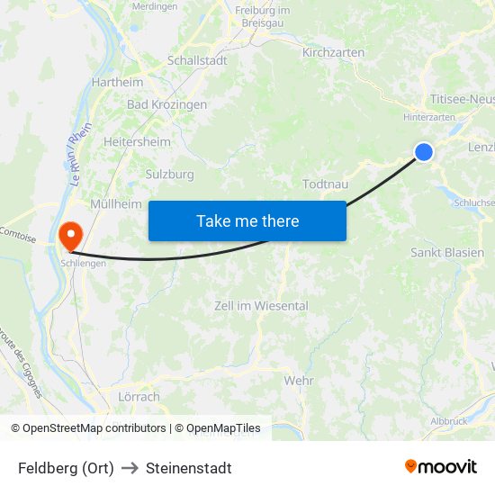 Feldberg (Ort) to Steinenstadt map