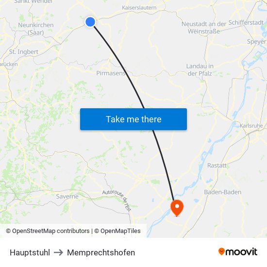 Hauptstuhl to Memprechtshofen map