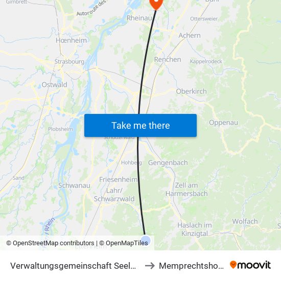 Verwaltungsgemeinschaft Seelbach to Memprechtshofen map