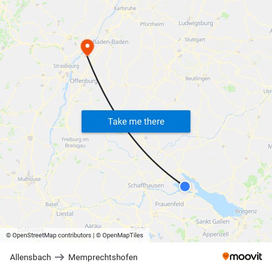 Allensbach to Memprechtshofen map