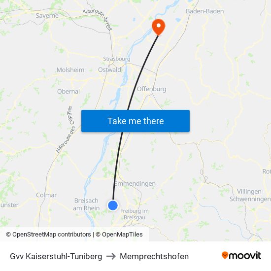 Gvv Kaiserstuhl-Tuniberg to Memprechtshofen map