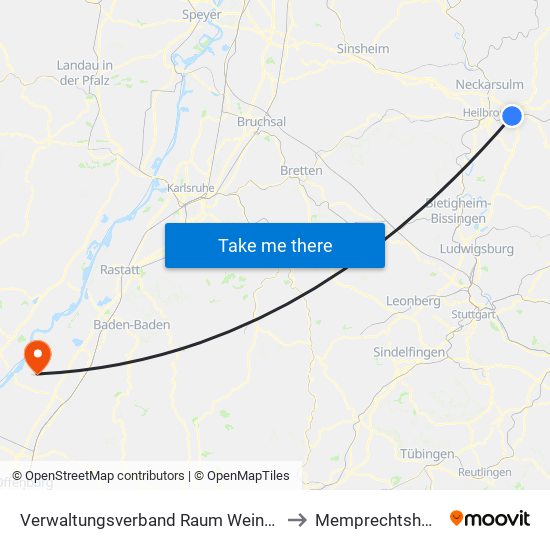 Verwaltungsverband Raum Weinsberg to Memprechtshofen map