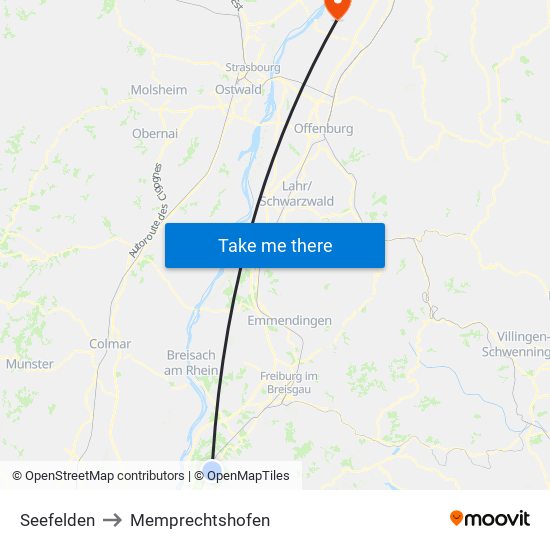 Seefelden to Memprechtshofen map