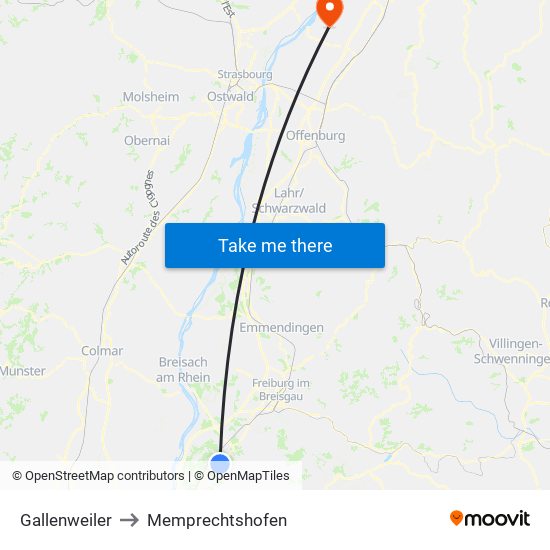 Gallenweiler to Memprechtshofen map