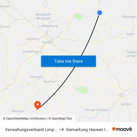 Verwaltungsverband Limpurger Land to Gemarkung Hausen Im Killertal map