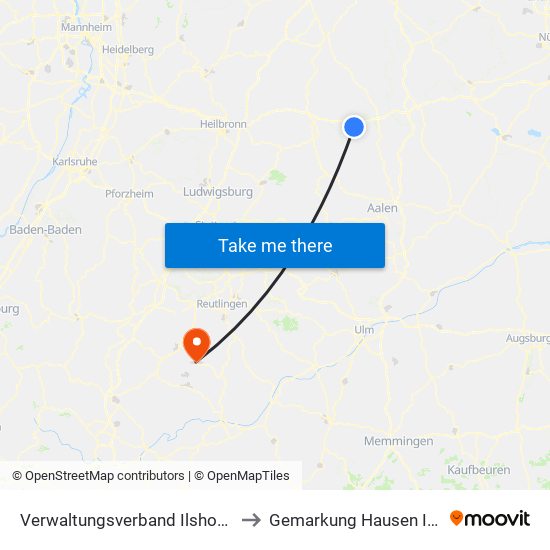 Verwaltungsverband Ilshofen-Vellberg to Gemarkung Hausen Im Killertal map