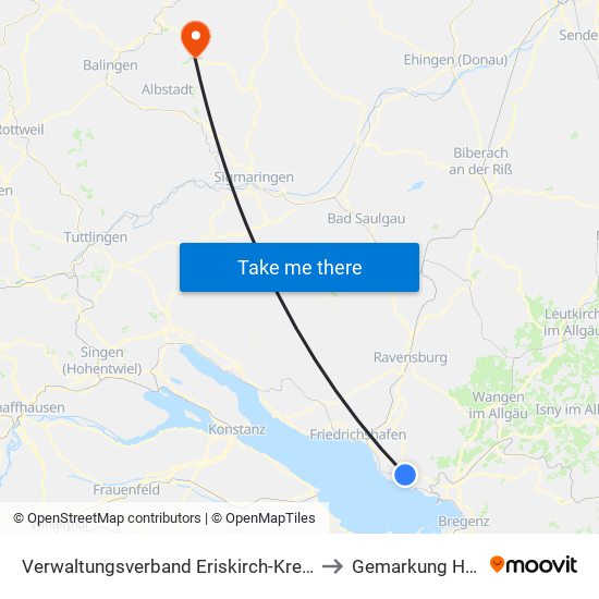 Verwaltungsverband Eriskirch-Kressbronn am Bodensee-Langenargen to Gemarkung Hausen Im Killertal map