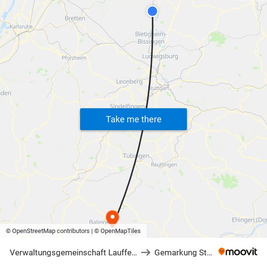 Verwaltungsgemeinschaft Lauffen am Neckar to Gemarkung Streichen map