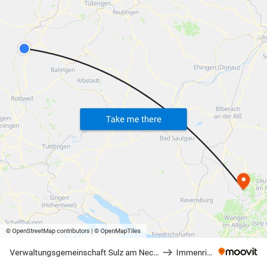 Verwaltungsgemeinschaft Sulz am Neckar to Immenried map