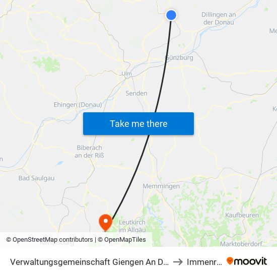 Verwaltungsgemeinschaft Giengen An Der Brenz to Immenried map