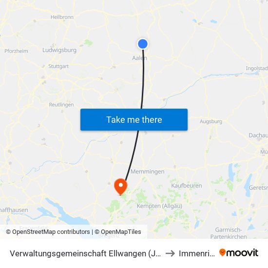 Verwaltungsgemeinschaft Ellwangen (Jagst) to Immenried map