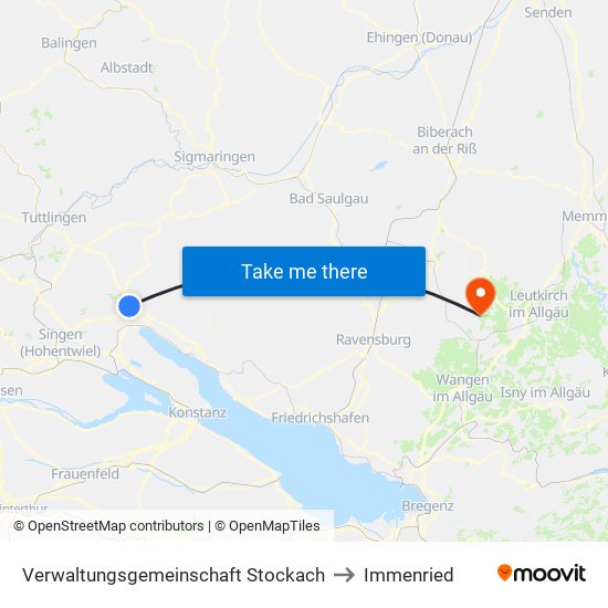 Verwaltungsgemeinschaft Stockach to Immenried map