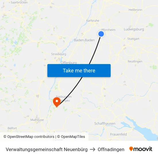 Verwaltungsgemeinschaft Neuenbürg to Offnadingen map