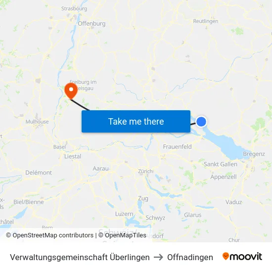 Verwaltungsgemeinschaft Überlingen to Offnadingen map