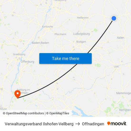 Verwaltungsverband Ilshofen-Vellberg to Offnadingen map