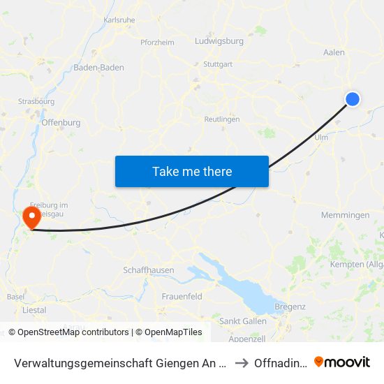 Verwaltungsgemeinschaft Giengen An Der Brenz to Offnadingen map