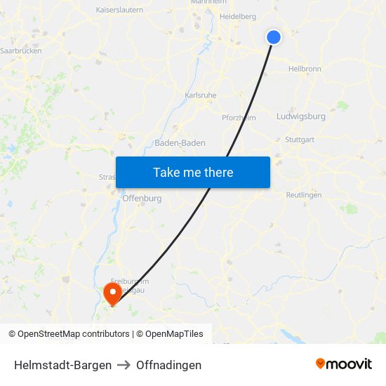 Helmstadt-Bargen to Offnadingen map