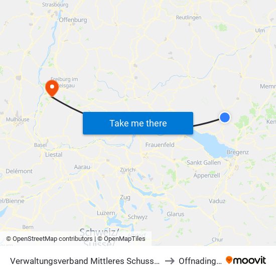 Verwaltungsverband Mittleres Schussental to Offnadingen map