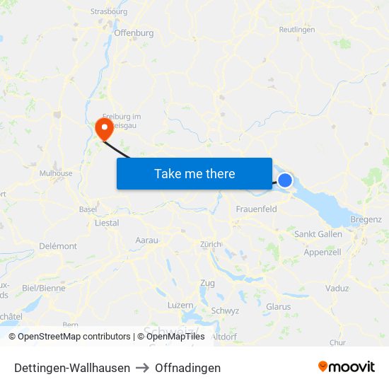 Dettingen-Wallhausen to Offnadingen map