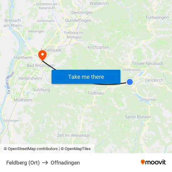 Feldberg (Ort) to Offnadingen map