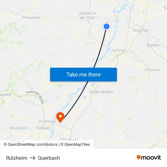 Rülzheim to Querbach map