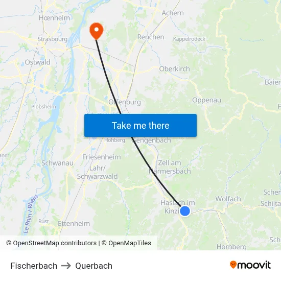 Fischerbach to Querbach map