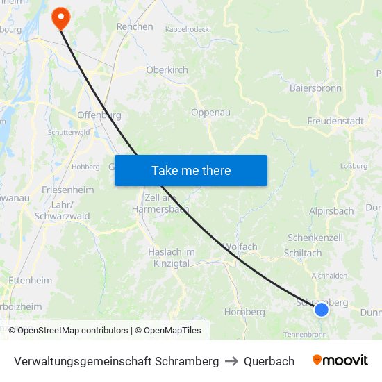 Verwaltungsgemeinschaft Schramberg to Querbach map