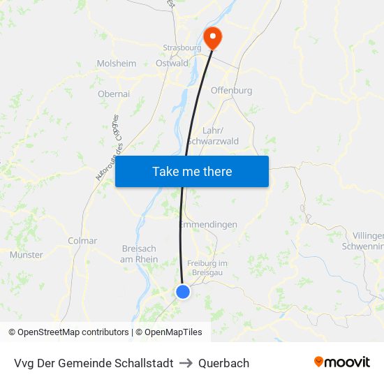 Vvg Der Gemeinde Schallstadt to Querbach map