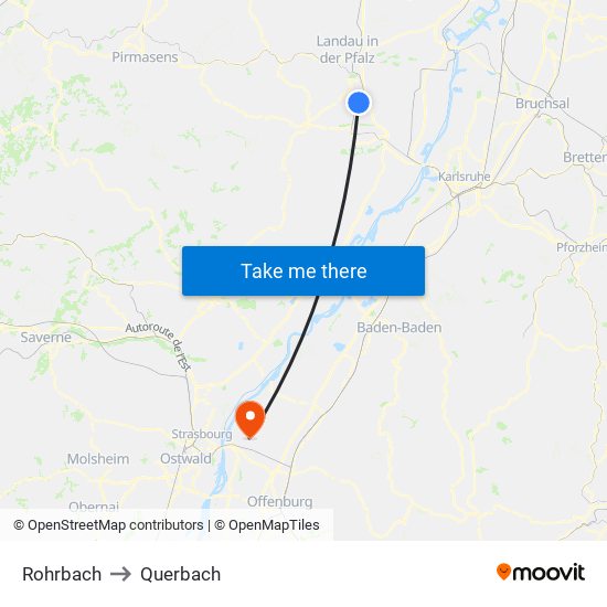 Rohrbach to Querbach map