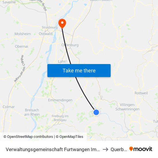 Verwaltungsgemeinschaft Furtwangen Im Schwarzwald to Querbach map