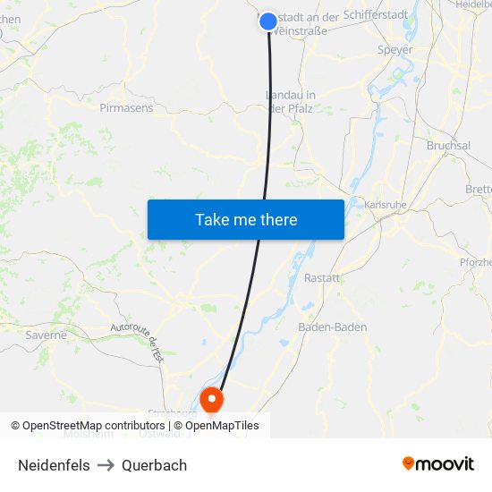 Neidenfels to Querbach map