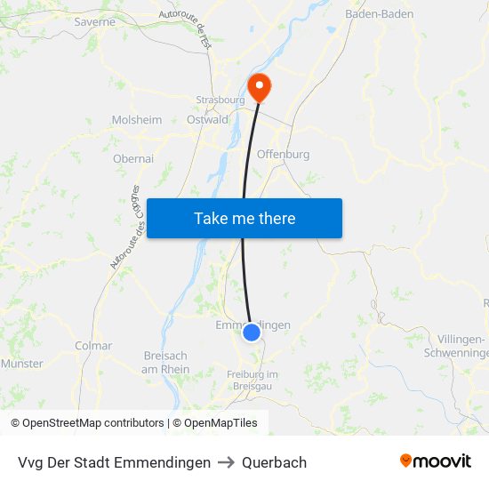 Vvg Der Stadt Emmendingen to Querbach map