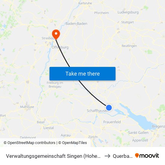 Verwaltungsgemeinschaft Singen (Hohentwiel) to Querbach map