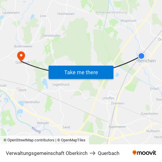 Verwaltungsgemeinschaft Oberkirch to Querbach map