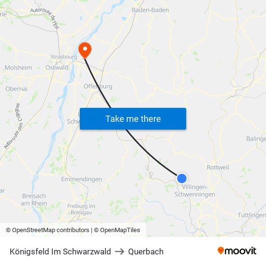 Königsfeld Im Schwarzwald to Querbach map