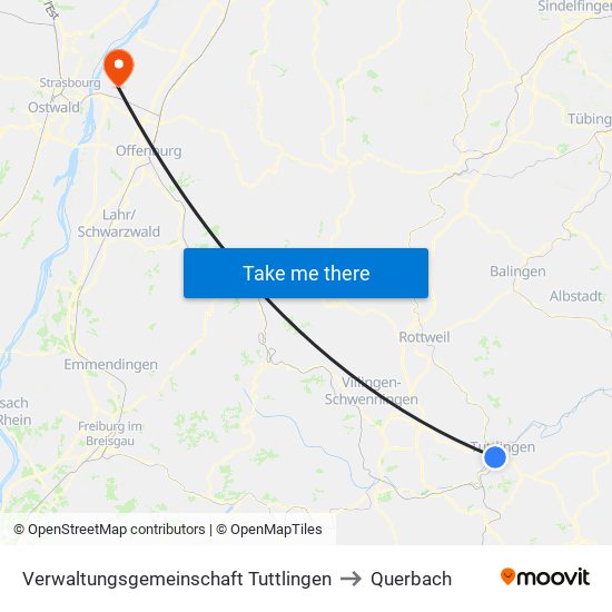 Verwaltungsgemeinschaft Tuttlingen to Querbach map