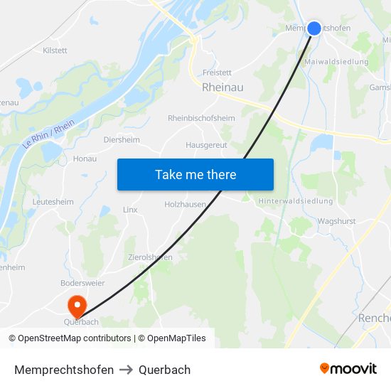 Memprechtshofen to Querbach map