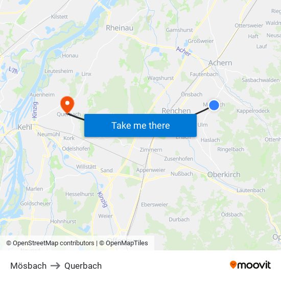 Mösbach to Querbach map