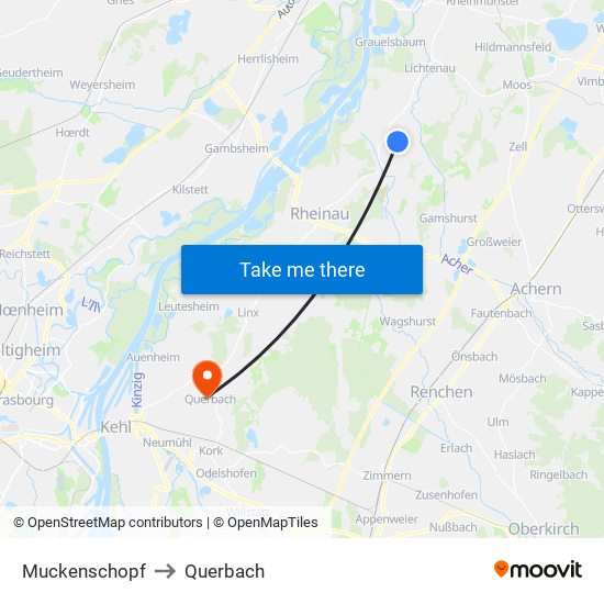 Muckenschopf to Querbach map