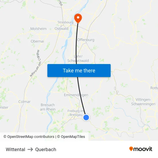 Wittental to Querbach map