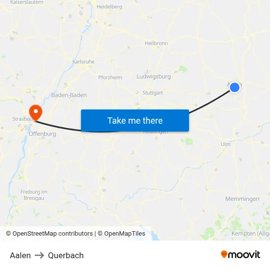 Aalen to Querbach map